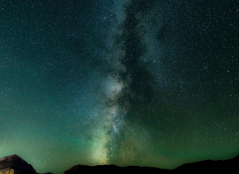 Starry Sky Woman Silhouette